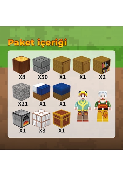 Sembo Block Pixelworld Serüven Manyetik Mıknatıslı Yapı Bloğu Seti 90 Parça