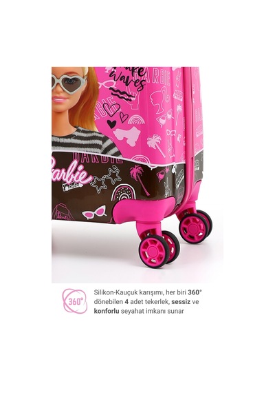Louisiana Polo Lisanlı Barbie Policarbon Çocuk Valizi Pembe 2991
