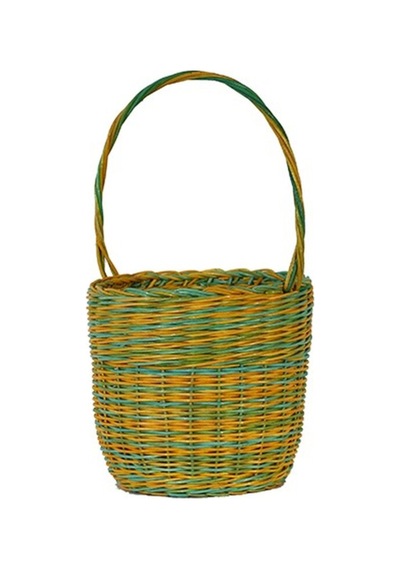 Yeşil Rattan 20x16 Sepet Bej