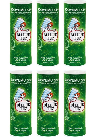 Billur Tuz Sodyumu %50 Azaltılmış Tuz 6 x 500 G