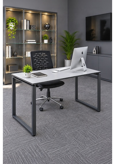 Arpelia Çalışma Masası 140x70x73 Cm Dikdörtgen Ayaklı Antrasit Arpelia Çalışma Masası 140x70x73 Cm Dikdörtgen Ayaklı Antrasit