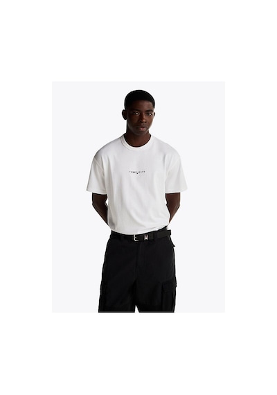 Tommy Hilfiger Tjm Rlx Lınear Logo Tee Ext-6481 Beyaz