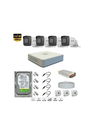 Hıkvısıon Full Hd 4 Kameralı Set