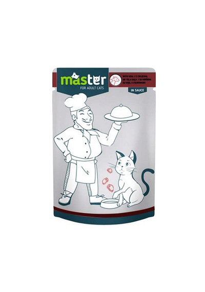 Master - 84 - Dana Etlı Pouch Kedı Maması Jöle 80 Gr X - Muratech - 6 Adet