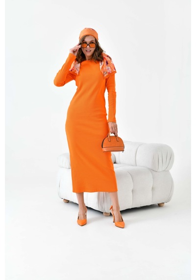 FTZ Women Ftz Kadın Kaşkorse Elbise Orange 30901-Orange Turuncu