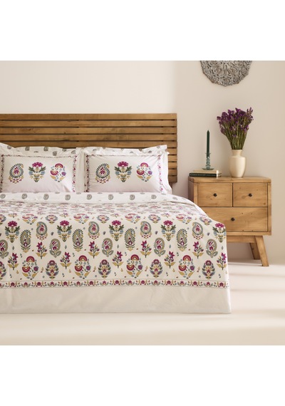 Karaca Home Elvaris %100 Pamuk Çift Kişilik Nevresim Takımı Pembe