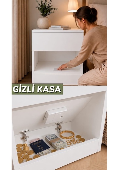 Gizli Komodin - Kasalı Komodin - Gizli Bölmeli Komodin - Akıllı Kasa - Komodin- Gizli Çekmece Komdin- Gizli Kasa Komodin- Kartlı Komodin Beyaz Gizli Komodin - Kasalı Komodin - Gizli Bölmeli Komodin - Akıllı Kasa - Komodin- Gizli Çekmece Komdin- Gizli Kasa Komodin- Kartlı Komodin Beyaz