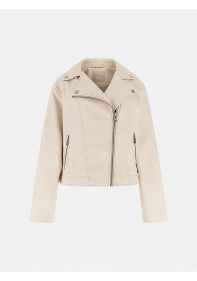 Guess Nada Vintage Biker Kadın Kahverengi Ceket W6rl09wh1x0-g1fg Kahverengi