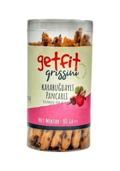Glutensiz Ürünler Atölyesi Getfit Get Fit Karabuğdaylı Pancarlı Grissini 80 G