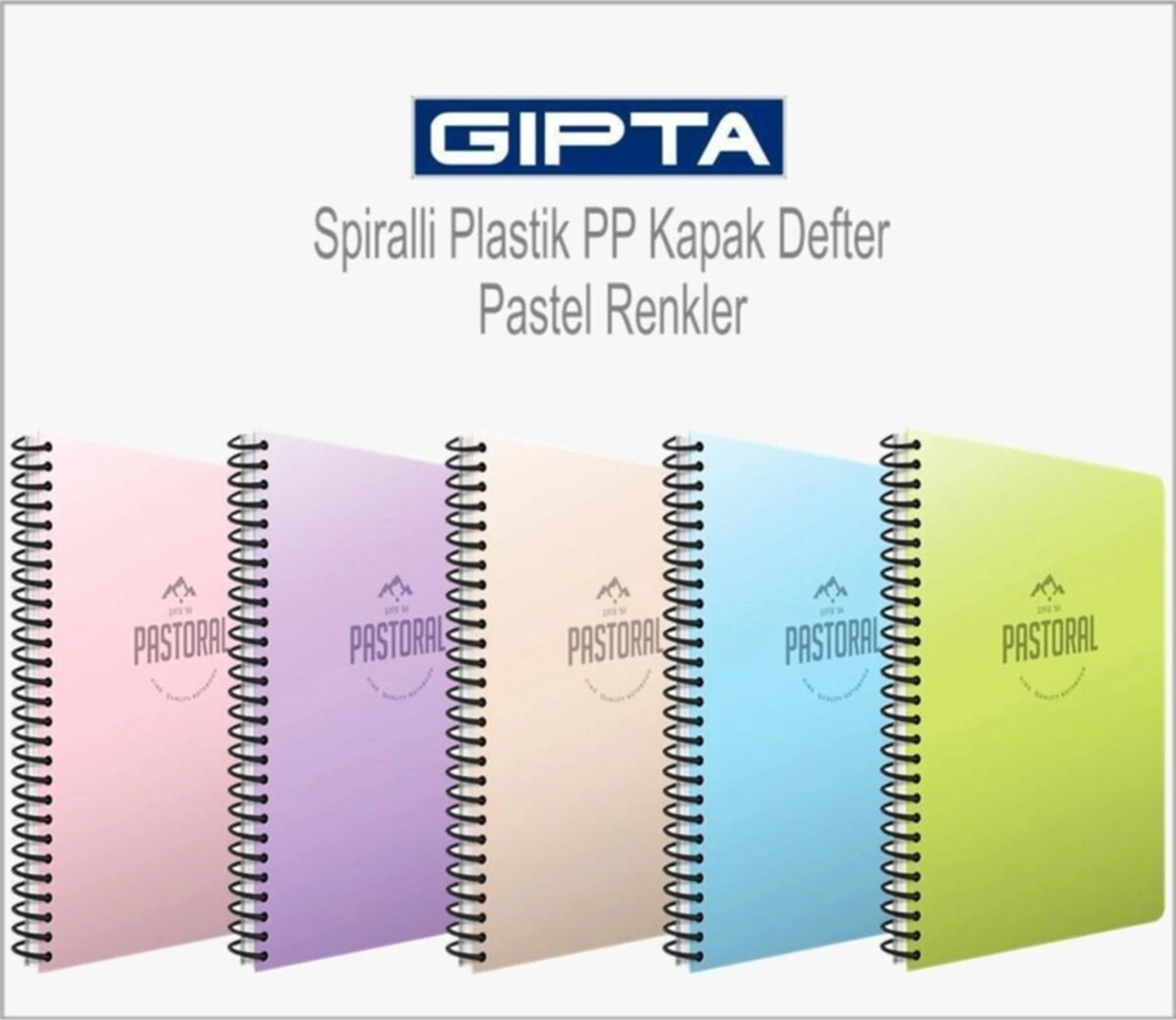 Pastoral 72yp. Kareli Pastel Renkli Defter 4 Adet Pastel Renkler
