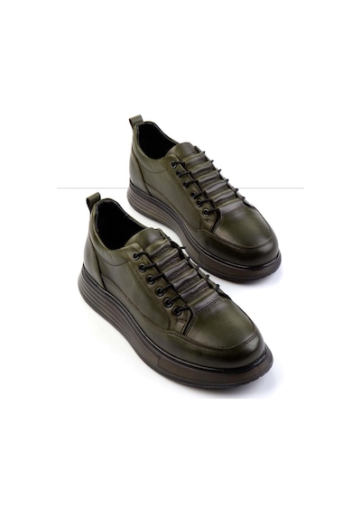 Bambi Haki Leather Erkek Sneaker E01398085503 Haki
