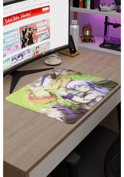 Angel Beat S Anime V5 - 48x40 Xl Gaming Kauçuk Kaymaz Taban Mouse Pad Fare Altlığı