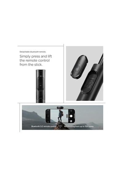 Kablosuz Bluetooth Selfie Çubuğu Uzaktan Kumandalı Tripod / 1.4 Metre Kolay Taşınabilir S541w Black - Amp09336 Diğer