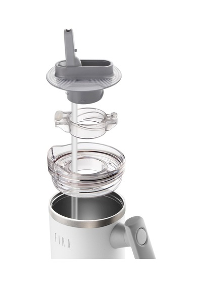 Fika Lumi Döner Kulplu Termos 1200 Ml - Beyaz-7576
