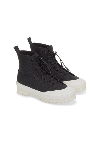 Superga 2644 Alpina Quilted Nylon Kadın Gri Bilekli Sneaker Gri-2