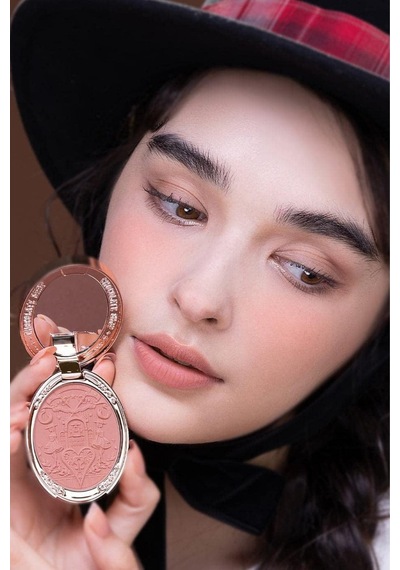 Flower Knows Chocolate Wonder-shop Embossed Blush Lüks Pudra Allık 03 Tartan Coat