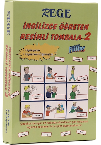 İngilizce Öğreten Resimli Tombala 2 Fiiller