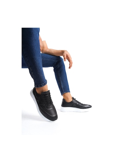 Mubiano Hakiki Deri Mbknt2090-s Erkek Siyah Sneaker & Spor Ayakkabı Siyah