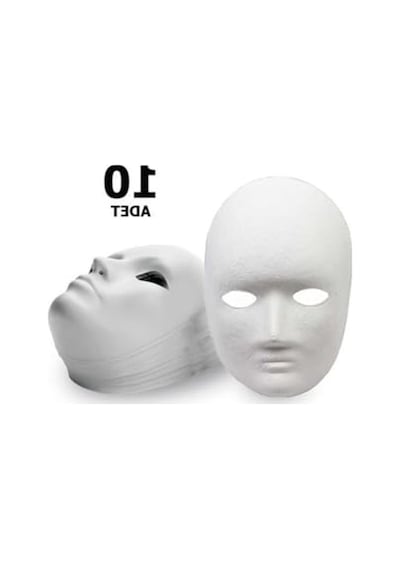 Hobialem 10 Adet, Karton Maske, Boyanabilir Eğitici Maske Boyama, Etkinlik Ve Hobi Maskesi