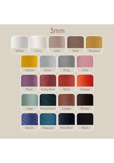 3 Mm - 250 Gr Polyester Makrome Ipi 120 M Polyester Makrome Ip Supla Ip Ve Çanta Ipliği Beyaz Diğer