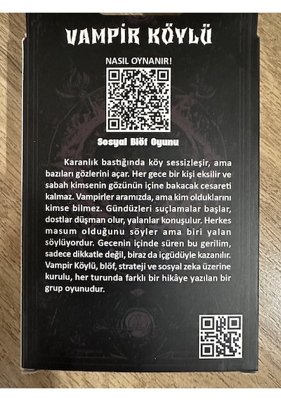 Vampir Köylü Blöf Kart Oyunu