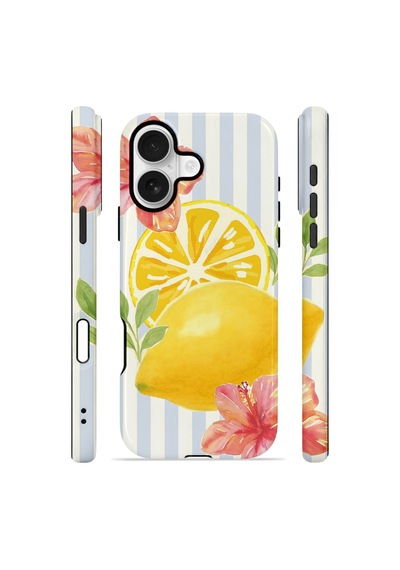 Apple iPhone Uyumlu 17 Vorian Çift Katmanlı Magsafe Kılıf Lemon Blossom Coast