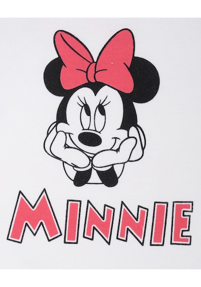 Bebelop Kız Bebek Mickey Mouse Baskılı Çıtçıtlı Uzun Kol Tulum 001