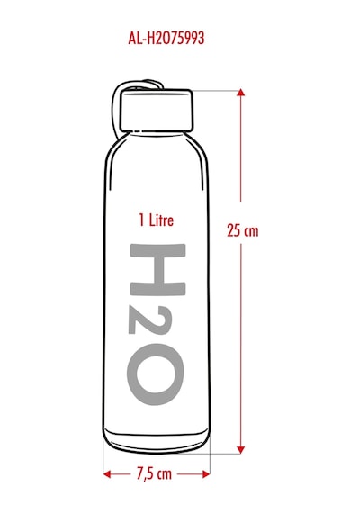 H2o Borosilikat Cam Matara Vakum Kapaklı Su Şişesi Suluk Bambu Kapaklı 1000 Ml