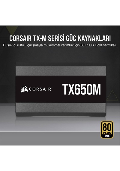 Corsair TX650M 2021 650 W 80+ Gold Yarı Modüler Güç Kaynağı