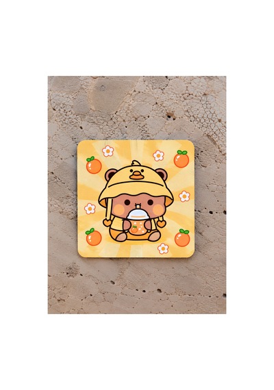 Dudu Bubu Fincan + Magnet + Bardak Altlığı Sarı Sarı