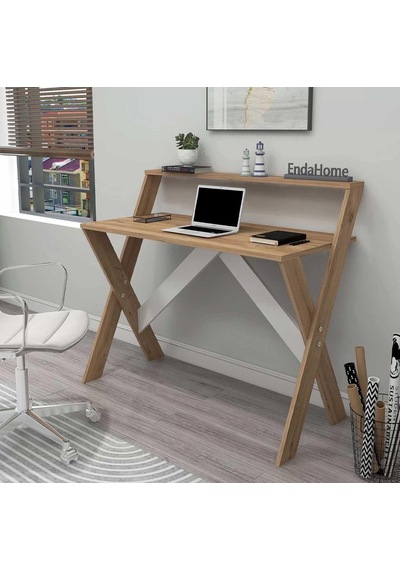 Reyo Home Enda X Ayaklı Ders Çalışma Masası 50x90 Cm Atlantik Çam