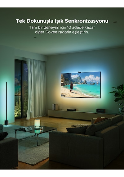 Govee 3S Pro Tv Arkası LED Şerit Ambiyans Aydınlatma, Tv Renk Senkronizasyonu 75-85 Inç Tv'ler ile Uyumludur