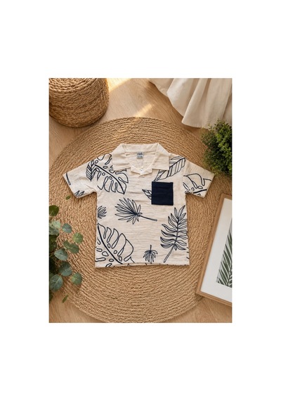 Uğur Bebe %100 Pamuk Erkek Çocuk Yaprak Desenli Müslin Kumaş Polo Yaka Tişört & Müslin Kumaş Siyah Şort Takım Ekru Ekru Uğur Bebe %100 Pamuk Erkek Çocuk Yaprak Desenli Müslin Kumaş Polo Yaka Tişört & Müslin Kumaş Siyah Şort Takım Ekru Ekru