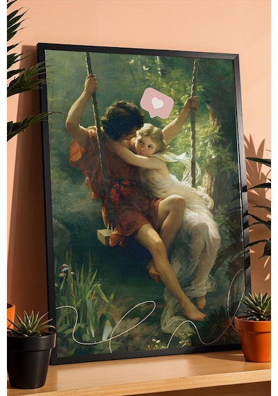 Pierre Auguste Cot Bahar Dalı Çerçeveli Tablo Romantik Sanat Ev Ve Ofis İçin Şık Ve Anlamlı Dekor Altered Art