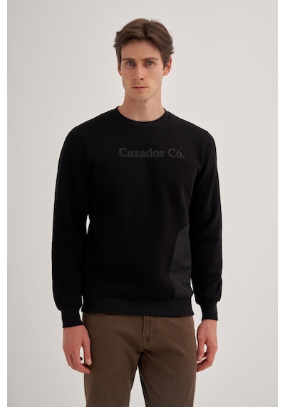 Cazador 3 İplik Şardonlu Sweatshirt 5028 Siyah 001