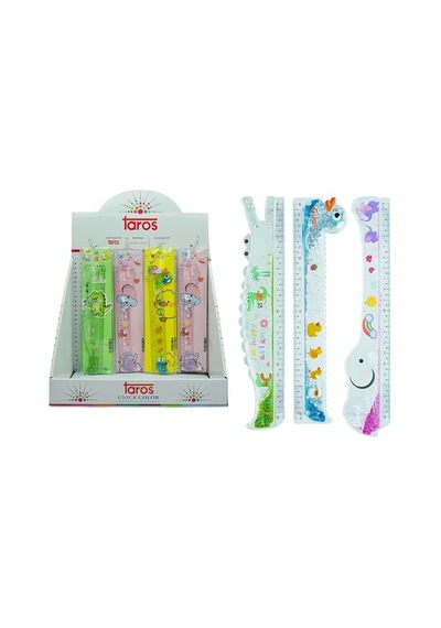 Taros Unick Color Simli Animal 20 Cm Cetvel Çok Renkli