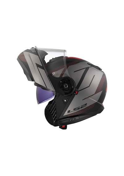 Ls2 Strobe 2 Code Çene Açılır Kask Mat Siyah Gri