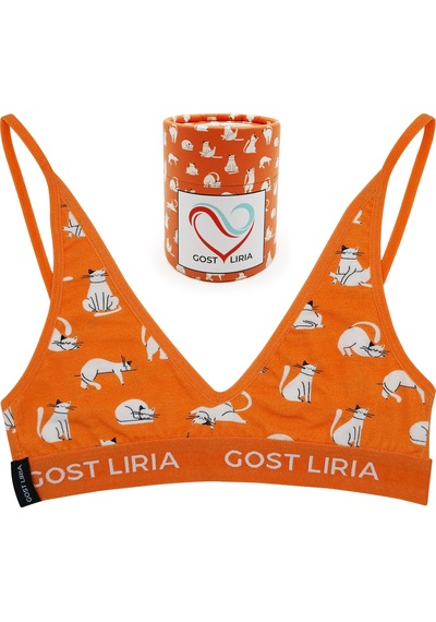 Gost Liria Silver Cat Desenli Kadın Bralet Turuncu