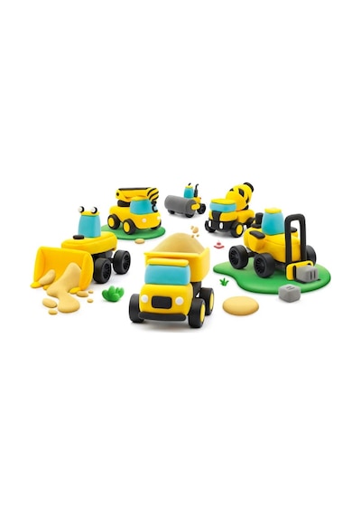 Hey Clay Yaratıcı Kil Seti - Construction Vehicles Çok  Renkli