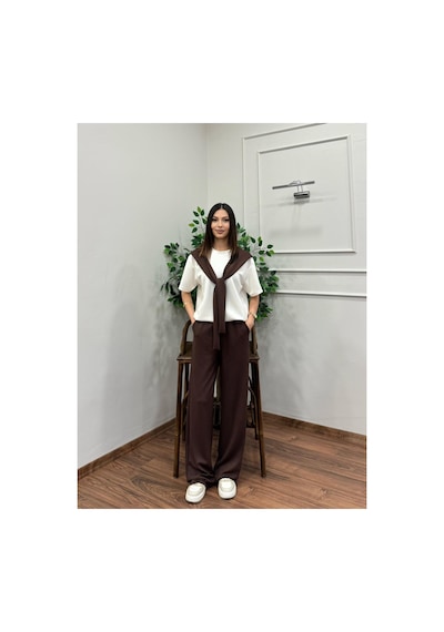 Asur Boutique Asur Butik Kadın Şal Yakalı Yapışık Model Kadın Eşofman Takımı Kahverengi Asur Boutique Asur Butik Kadın Şal Yakalı Yapışık Model Kadın Eşofman Takımı Kahverengi