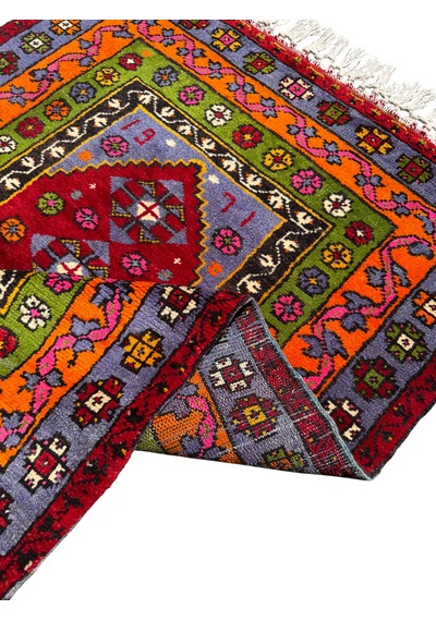 El Dokuma 1971 Koleksiyonluk 100x135 Kök Boya Selendi Halısı