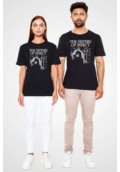 Startmore Adrift Ko Buta Sisters Of Mercy Baskılı Unisex Siyah Tişört - Tshirt T58311 Siyah
