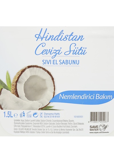 Hindistan Cevizi Sütü Sıvı El Sabunu, 1500 Ml Diğer