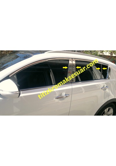 Kıa Sportage 2011-2013 Krom Kapı Direği Aksesuarı 6 Parça P.Çelik Kıa Sportage 2011-2013 Krom Kapı Direği Aksesuarı 6 Parça P.Çelik