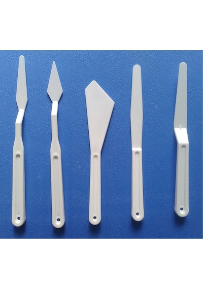 Cenova Akrilik Boya Ve Sanat Ispatulasi Plastik Spatula 5'Li Set