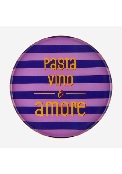 Mor Demir Pasta,vino,amore Tepsi 22,8x1x22,8 Cm