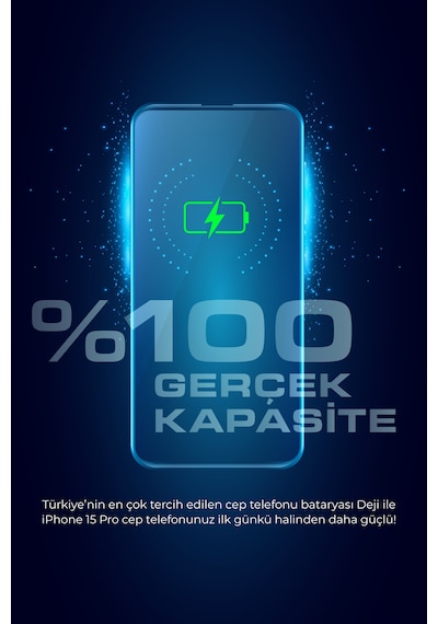 Deji  Apple Uyumlu iPhone  15 Pro Mucize Batarya