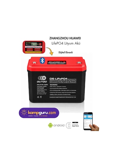 Outdo 12 Volt 100 Amper Lityum Akü Huawei Lithium Battery