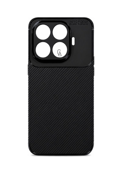 Xiaomi Mi 17t Pro İle Uyumlu Karbon Tasarım Silikon Telefon Kılıfı Ve Temperli Cam Ekran Koruyucu Siyah
