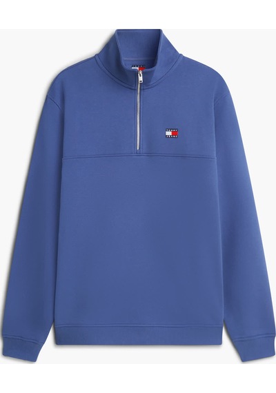 Tommy Hilfiger Tjm Reg Badge Qz Ext Erkek Mavi Sweatshirt - Dm0dm23200